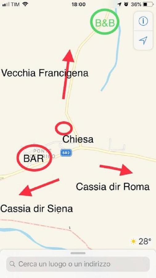 Francigena Bed & Breakfast San Casciano dei Bagni Bagian luar foto